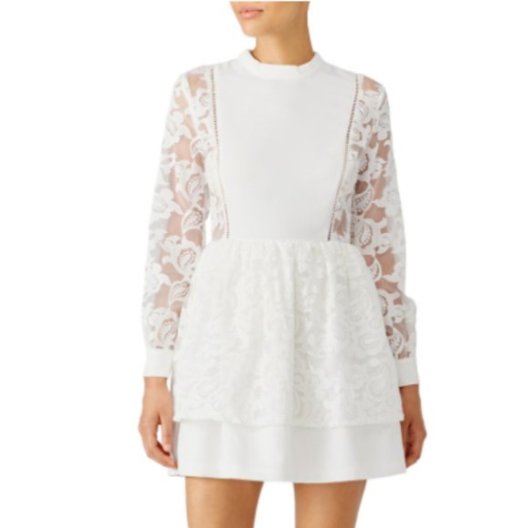 English Factory Dresses & Skirts - English Factory White Lace Layered Dress Size M